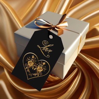 Dramatische und elegante Gold-Rose Geschenkanhänger
