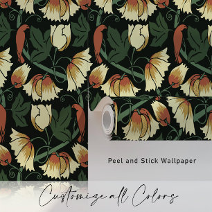 Dramatische Vögel und Reben Tapete