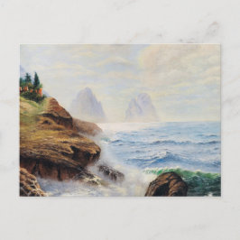 Dramatische Waves Pfund eine felsige Küste Postkarte