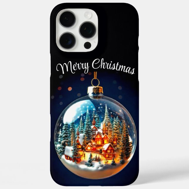 Dramatische Weihnachtslandschaft in transparenter  Case-Mate iPhone Hülle (Rückseite)