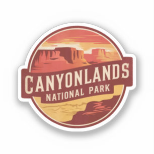 Dramatische Wüste des Canyonlands-Nationalparks Aufkleber