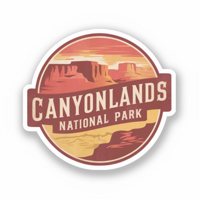 Dramatische Wüste des Canyonlands-Nationalparks Aufkleber (Vorderseite)