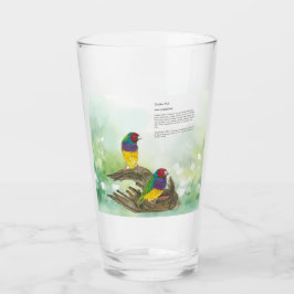 Dramatischer Gouldian Finch Bird Glas