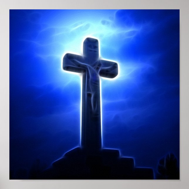 Dramatischer Jesus Crucifixe Poster (Vorne)