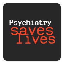 Dramatischer Pro-Psychiatrie-Aufkleber (Platz)