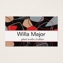 Dramatischer Red, Black, Beige Abstrakter Unterneh