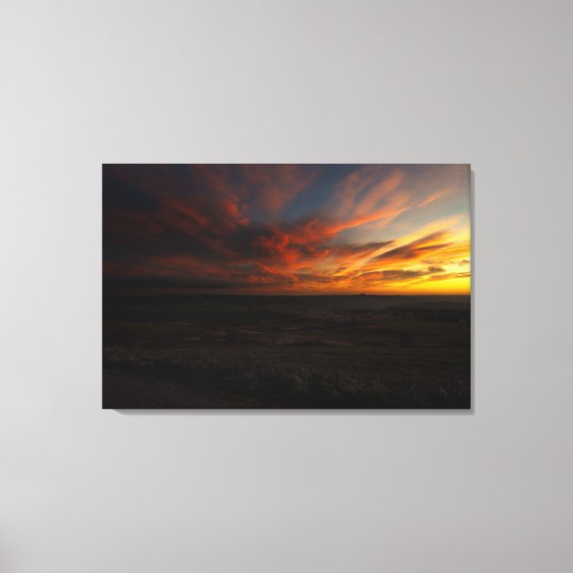 Dramatischer Sonnenaufgang Leinwanddruck (Vorderseite)