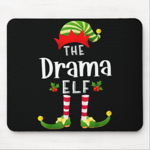 Dramatischer Weihnachtself passendes Schlafanzug X Mousepad