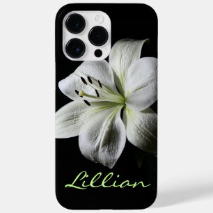 Dramatischer weißer Lilie Case-Mate iPhone 14 Pro Max Hülle