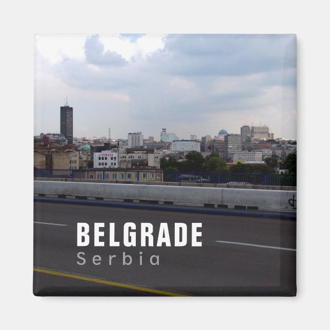 Dramatisches Belgrad, Serbien Magnet (Vorne)