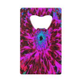 Dramatisches Crimson Red, Lila und Black Dahlia Geldbeutel Flaschenöffner