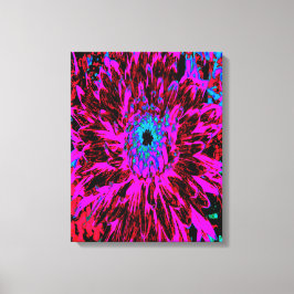 Dramatisches Crimson Red, Lila und Black Dahlia Leinwanddruck