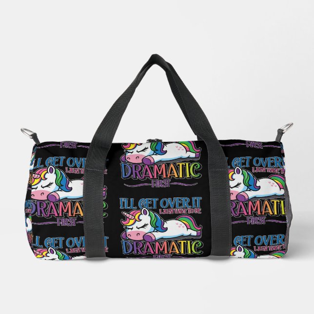 Dramatisches Einhorn Duffle Bag (Vorderseite)