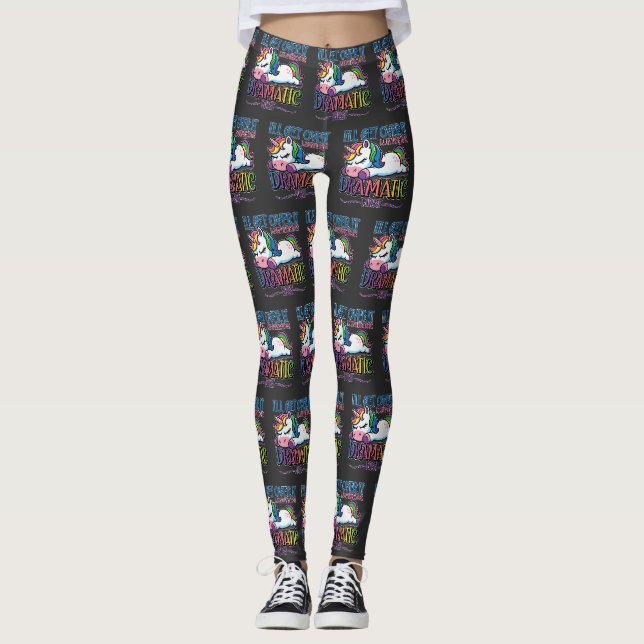 Dramatisches Einhorn Leggings (Vorderseite)