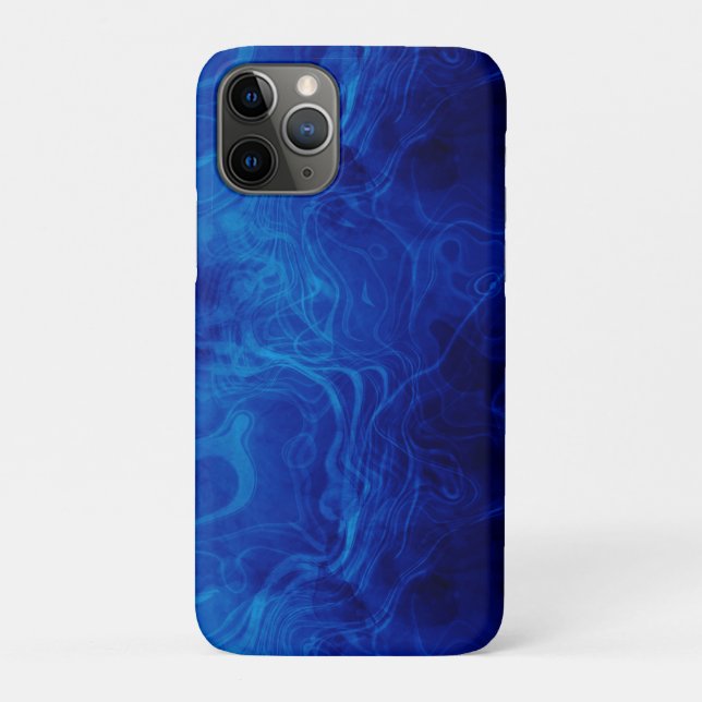 Dramatisches Electric Blue Muster Case-Mate iPhone Hülle (Rückseite)