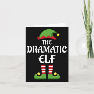 Dramatisches Elf Familienmatratzen Weihnachten Karte