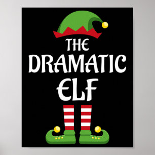 Dramatisches Elf Familienmatratzen Weihnachten Poster