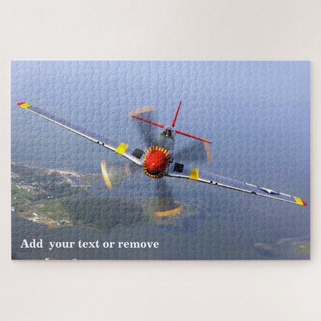 Dramatisches Foto P-51 Mustang WWII USAF, Puzzle (Horizontal)