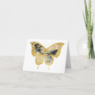 Dramatisches Gold Butterfly BLANK Karte