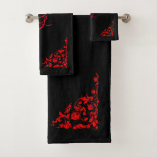 Dramatisches Goth Personalisiert Badhandtuch Set