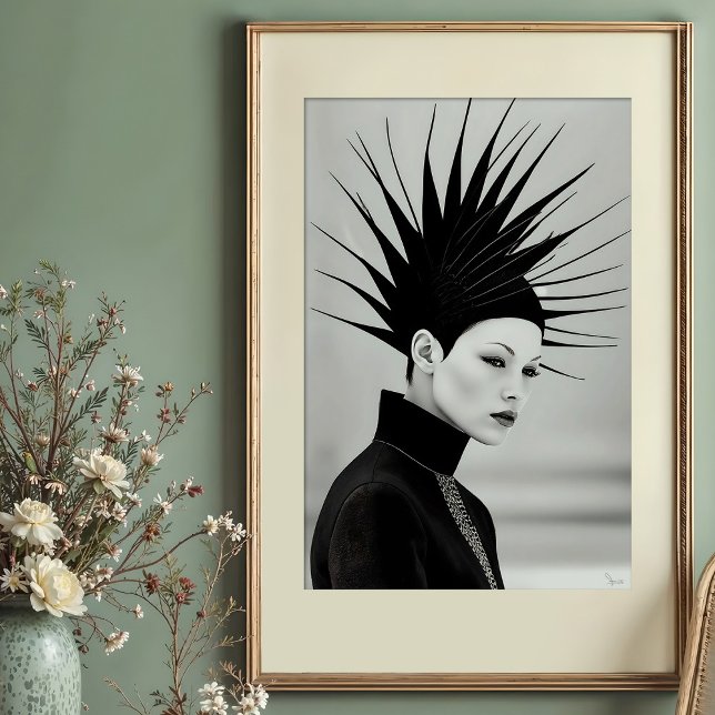 Dramatisches Headpiece: Avantgarde Monochrome Port Poster (Von Creator hochgeladen)