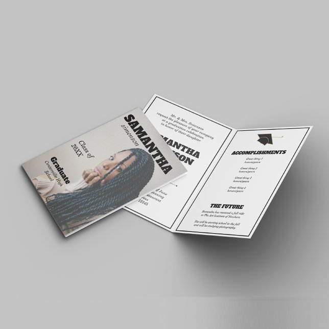 Dramatisches Magazine Stylesgraduierungsparty Einladung (Von Creator hochgeladen)