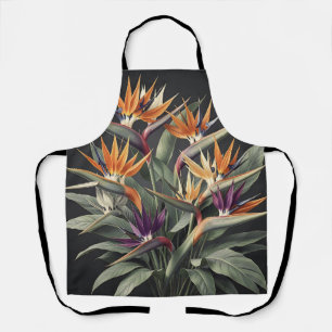 Dramatisches Paradiesvogel-Tropenbouquet Schürze