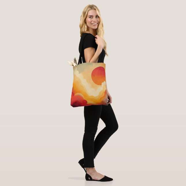 Dramatisches Rotes Sonnenbild (Am Model)