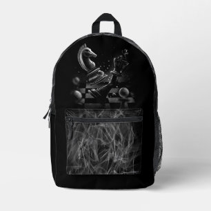 Dramatisches Schach-Monochrom Bedruckter Rucksack