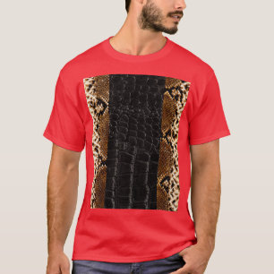 Dramatisches Schlangenhaut Foto Fashion Texture De T-Shirt