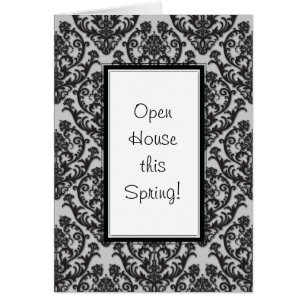 Dramatisches Schwarzes Damaskmuster