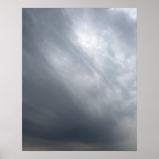 Dramatisches Sturmhimmel-Kunstposter Poster