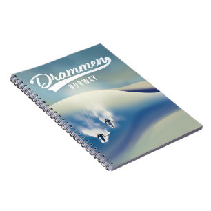 Drammen Norwegen Skiposter Notizblock
