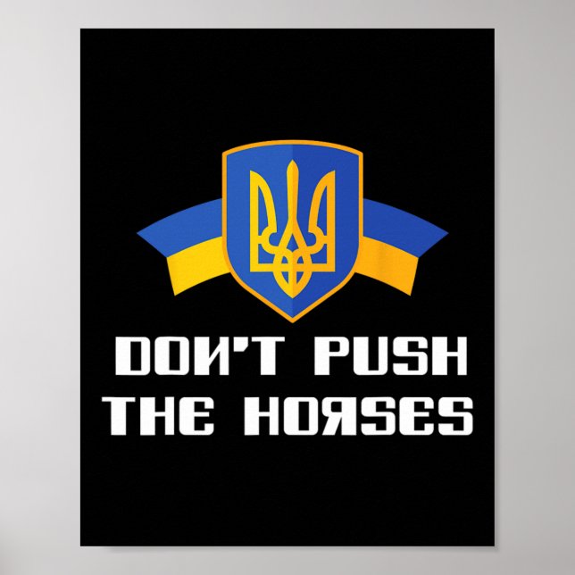 Dräng die Pferde nicht Ukraine Boxen  Poster (Vorne)