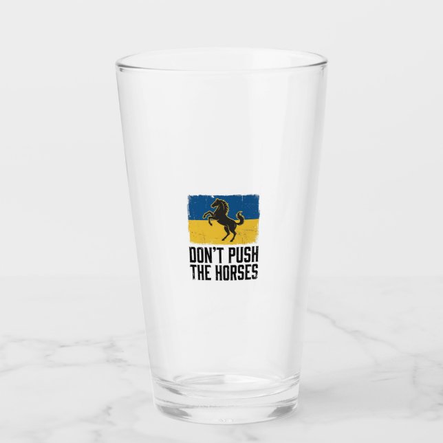 Dräng die Pferde nicht Vintage Pferd Glas (Vorderseite)