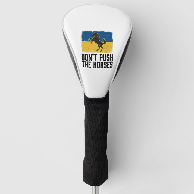 Dräng die Pferde nicht Vintage Pferd Golf Headcover (Vorderseite)