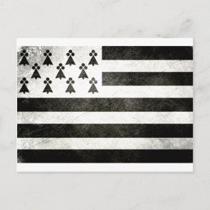 Drapeau Bretagne Vintag Postkarte