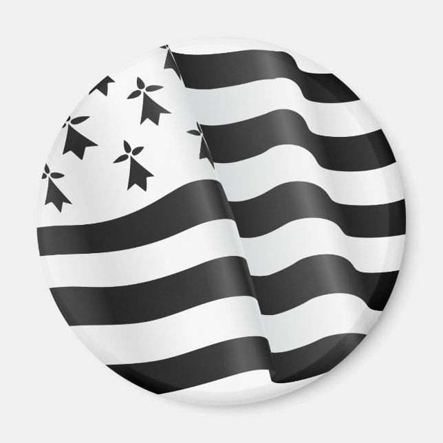 Drapeau breton (Breton flag) Magnet (Vorne)