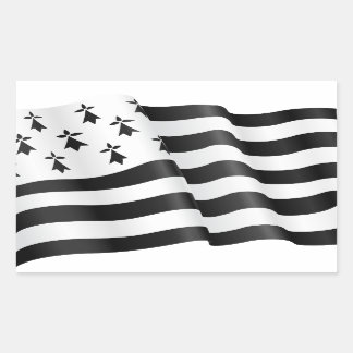 Drapeau breton (bretonische Flagge) Rechteckiger Aufkleber