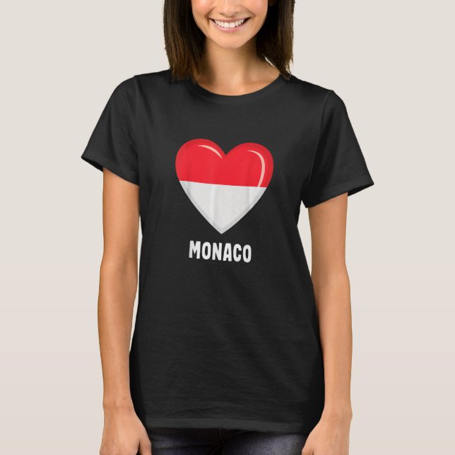 Drapeau de Monaco Monacan 2 T-Shirt (Vorderseite)