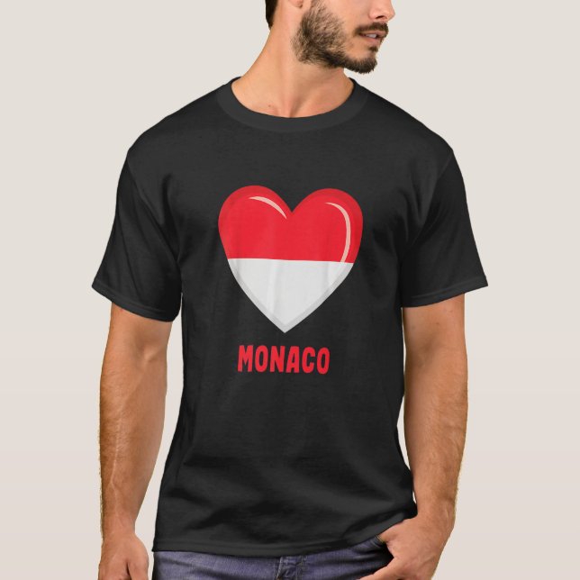 Drapeau de Monaco Monacan T-Shirt (Vorderseite)