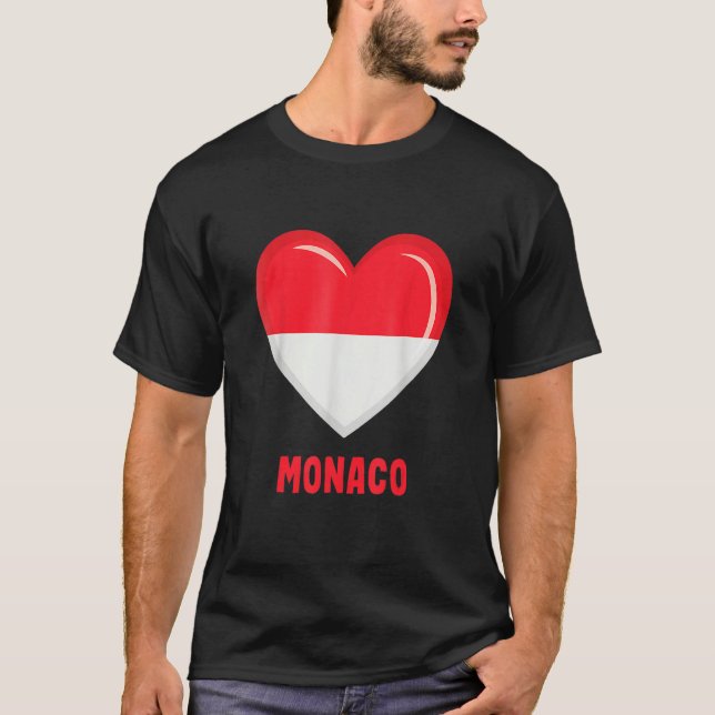 Drapeau de Monaco Monacan T-Shirt (Vorderseite)