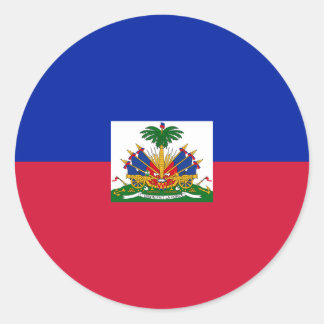 Drapeau d'Haïti - Flagge Haitis Runder Aufkleber