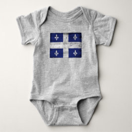 Drapeau du Québec style grunge érodé Baby Strampler