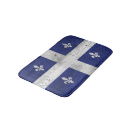 Drapeau du Québec style grunge érodé Badematte