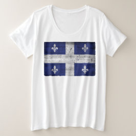 Drapeau du Québec style grunge érodé Große Größe T-Shirt