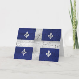 Drapeau du Québec style grunge érodé Karte