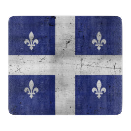 Drapeau du Québec style grunge érodé Schneidebrett