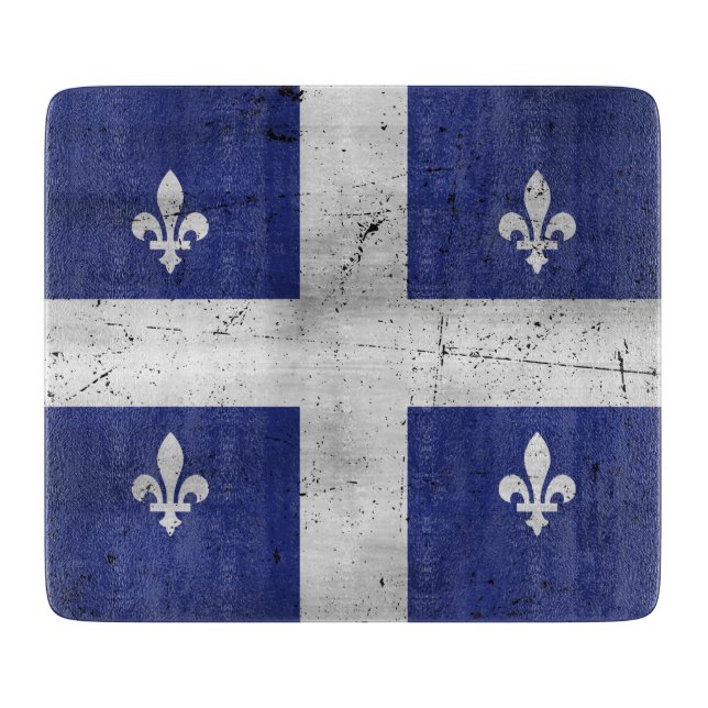 Drapeau du Québec style grunge érodé Schneidebrett (Vorderseite)