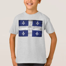 Drapeau du Québec style grunge érodé